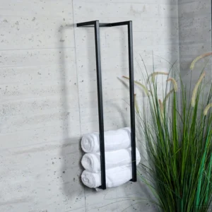 Handdoekenrek Industrieel 95x25x20 cm Mat Zwart