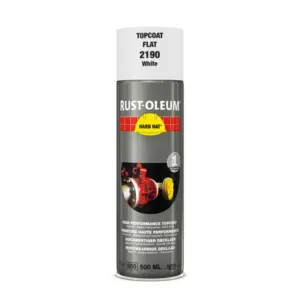 Rust-Oleum Hard Hat® Deklaag hoogglans mat wit 500 ml spuitbus