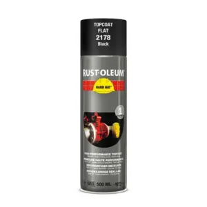 Rust-Oleum Hard Hat® Deklaag hoogglans mat zwart 500 ml spuitbus
