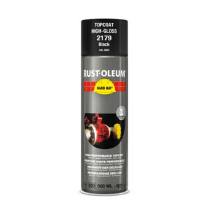 Rust-Oleum Hard Hat® Topcoat gitzwart RAL 9005 hoogglans 500 ml spuitbus